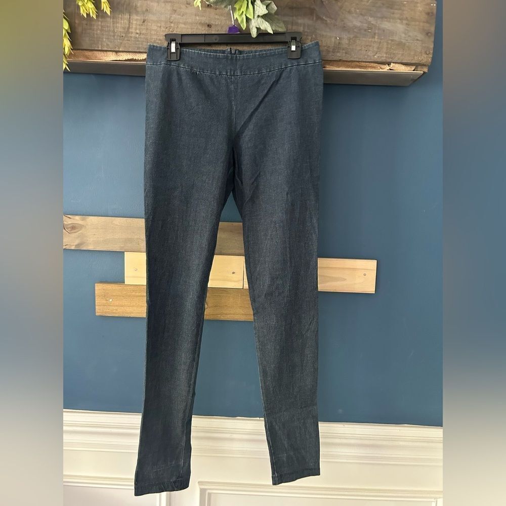 Vince Blue Leggings With‎ Back Zipper Med. EUC